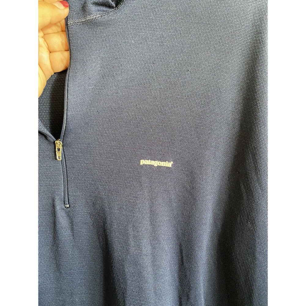 Patagonia Capilene Base Layer Men’s Size  Large Blue Pullover Poly Made in USA - Picture 3 of 5